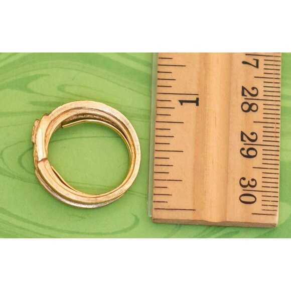 Vintage Gold Tone Letter E Rhinestones Size 6 by Avon - W21 - Picture 3 of 3